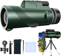 Monocular-Telescope 80x100 High Powered Monoculars High Definition for Adults with Smartphone Adapter for Bird Watching, Hunting Wildlife Bird Watching Travel Camping Hiking (Green)
