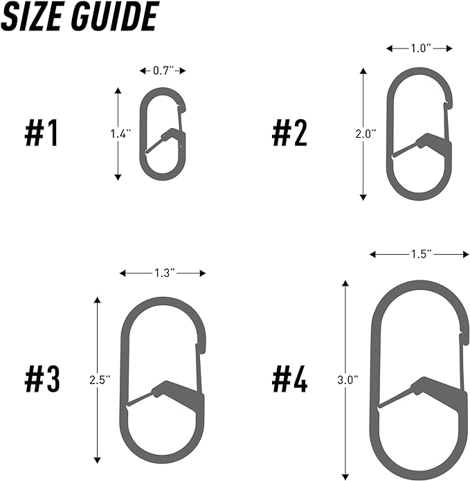 Nite IZE GS2-11-R6 G-Series Dual Chamber Carabiner, Stainless Steel