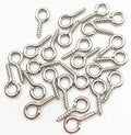 Pack of 200,Multipurpose Alloy Eye Bolts Hook Screw Eye Nails Pin Bail for DIY Jewelry Making Accessaries (Silver, 6x13mm(L))