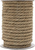 Vivifying 50 Feet 10mm Jute Rope, Natural Heavy Duty Twine for Crafts, Cat Scratching Post, Gardening, Bundling and Hanging