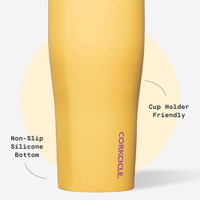 Corkcicle Go Cup XL - Leak-Proof Travel Tumbler - Triple Insulated Stainless Steel Water Bottle - Easy-Carry Handle - Summer Drinkware Gift - Keeps Drinks Ice Cold - 30 oz - Toucan Jams