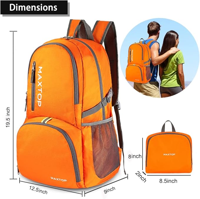 MAXTOP 40/50L Lightweight Packable Backpack for Hiking Traveling Camping Water Resistant Foldable Outdoor Travel Daypack