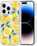 MOSNOVO Case for iPhone 14 Pro, [Buffertech 6.6ft Military-Grade Drop Protection] [Anti Peel Off Tech] Clear TPU Bumper Phone Case Cover Design - Lemon