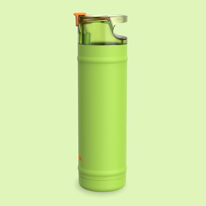 bubba 24 oz Dualsip Insulated Stainless Steel Water Bottle with Straw - Reusable, Leakproof, Lightweight, Dishwasher Safe, Lead-Free and BPA-Free, Glow Up