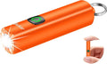 Blukar Rechargeable EDC Flashlight, Mini Keychain Flash Light with 3 Lighting Modes, Memory Function, Waterproof, Compact and Portable Pocket Light for Everyday Carry, Emergency,Camping-Orange