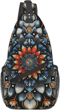 Mandala Sling Bag For Women Men Fashion Backpack Crossbody Mandala Shoulder Bag Sling Backpack Chest Bag Travel Hiking Casual Sport Daypack