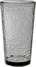 KLIFA- NICE- 20 ounce, Set of 6, Acrylic Highball Drinking Glasses, BPA-Free, Stackable Plastic Drinkware, Dishwasher Safe Cups, Gray