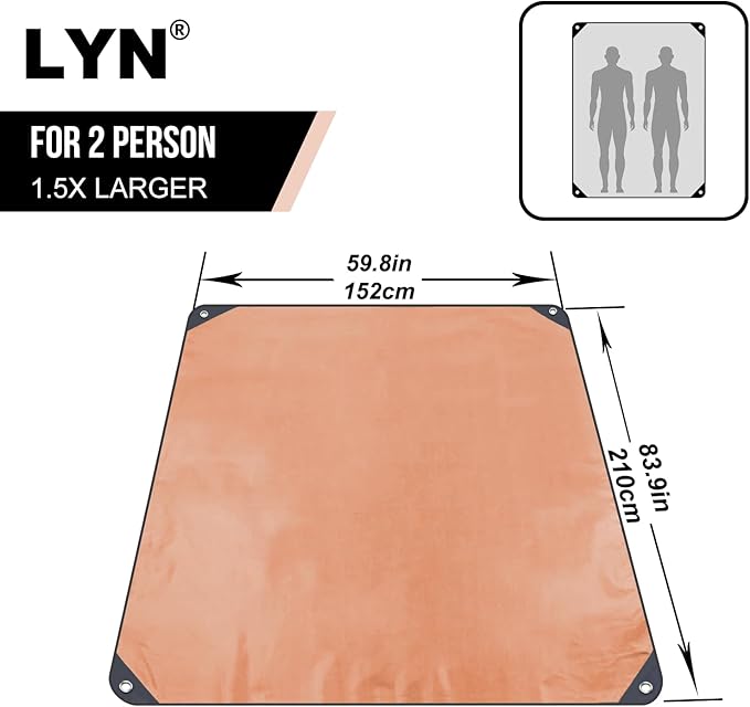 LYN Heavy Duty Emergency Blanket Survival Gear Waterproof Insulated Blanket Emergency Tarp for Camping, Hiking, Bushcraft