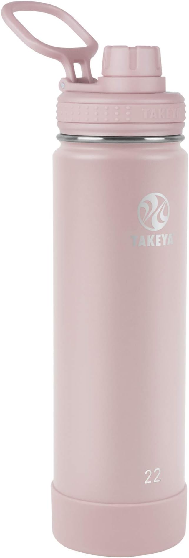 Takeya Actives Stainless Steel Water Bottle, Insulated Spout Lid, Keeps Drinks Cold 24 Hrs, Leakproof, Durable, Dishwasher Safe, Ideal for Gym, Travel, Fits Most Cup Holders, 18 oz/Teal