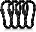 AUTMATCH Carabiner Clips, 3" Spring Snap Hook Caribeener Clips Buckle Heavy Duty Locking Carabiners Chain Quick Links, 4 Pack