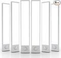 6 Pack Under Cabinet Lighting Wireless, 50 LED Rechargeable Battery Motion Sensor Light Indoor, Stick On Magnetic Closet Lights, Under Counter Lights for Kitchen, Stairs, White 12 in
