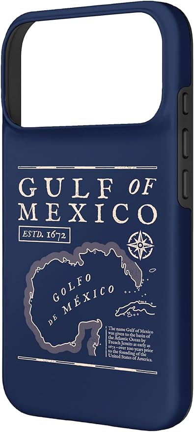 Gulf of Mexico 1672 Historic Map Case for iPhone 17 Pro