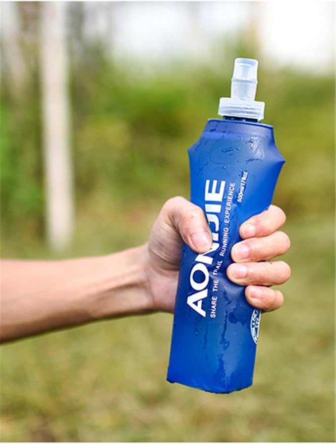 AONIJIE 250ML/350ML/500ML/600ML Portable TPU Soft Water Bottle Folding Soft Flasks For Outdoor Marathon Running Hydration Camping Hiking