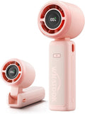 WHATOOK Portable Personal Handheld Fan: High Speed Cooling Fan, 12 Hours Battery Life, USB Rechargeable, Small Essentials for Women Cruise Travel, Beach Vacation (Pink)