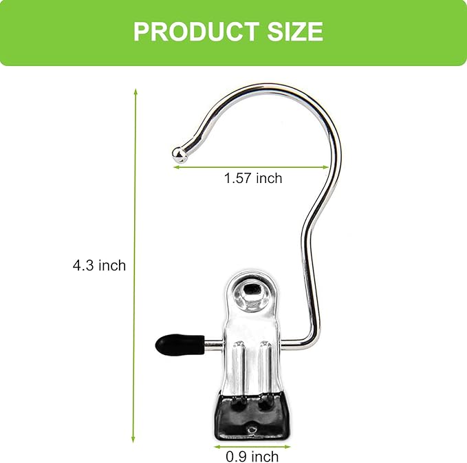 Laundry Hooks Hanging Clips Clothes Pins Closet Hanger Organizer Clamps Socks Towel Clips Heavy Duty Clothespins Bulk Hanger Clips for Closet Travel Pants Socks Handbags, 30 Pack