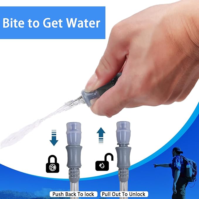 HEIKLN Hydration Bladder 1.5L-2L-2.5L-3L,Leak Proof Water Reservoir, BPA Free Military Water Storage Bladder Bag Hydration Pack Replacement Easy Clean for Bicycling Hiking Camping Hunting Running