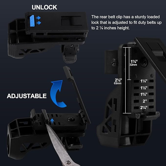 SAOPRKLER Tactical Flashlight 1200 High Lumen Duty Belt Flashlight for Law Enforcement, Premium Police Flashlight with Holster for Duty Belt,led Flashlight Gifts-Sentinel-X1