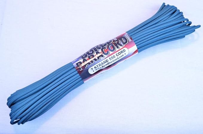 BORED? PARACORD! 550 lb Paracord – Ideal for Crafting, DIY Projects, Camping, Military & Active Outdoors – 300+ Colors – Tactical Parachute Cord Type III – Strong - Teal 50 Feet