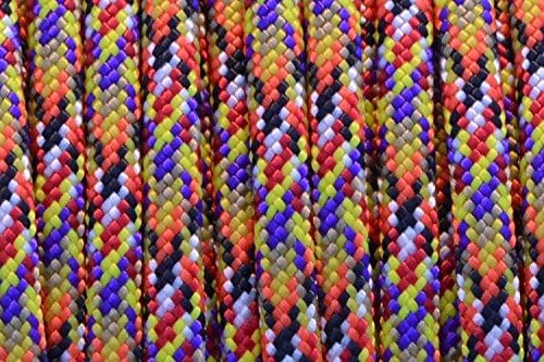 BORED? PARACORD! 550 lb Paracord – Ideal for Crafting, DIY Projects, Camping, Military & Active Outdoors – 300+ Colors – Tactical Parachute Cord Type III – Strong - Overkill 100 Feet