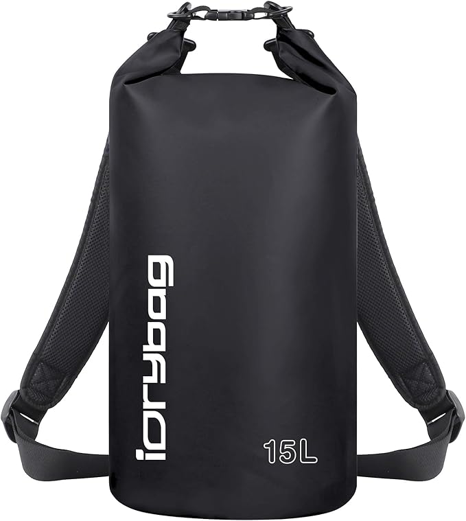 IDRYBAG Dry Bag for Kayaking Waterproof 2L/5L/10L/15L/20L, Small Dry Sack Waterproof Bag for Boating