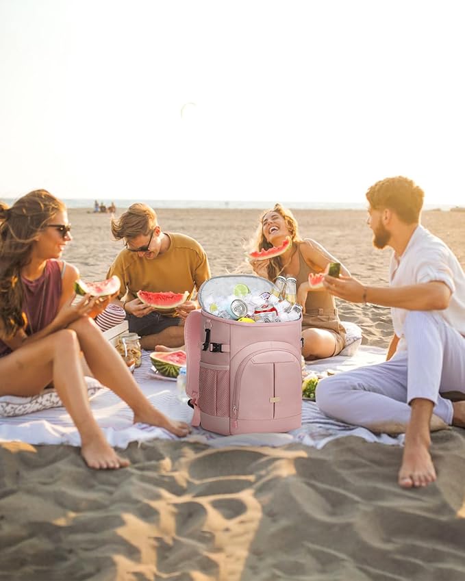 Pritent Cooler Backpack for Men Women Insulated Waterproof Backpack Cooler Leak Proof Cooler Bag Lightweight Lunch Backpack for Camping Beach Travel Picnic