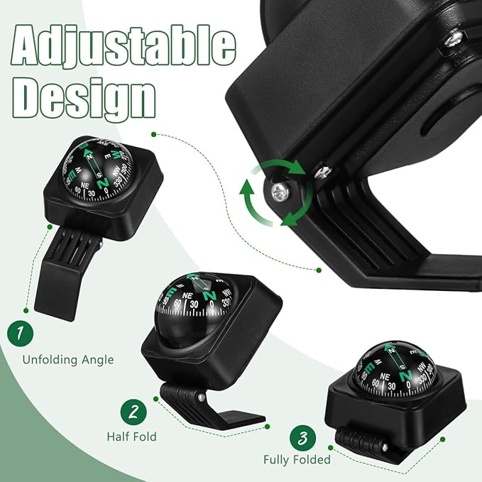 SOLUSTRE Car Dashboard Compass Ball Portable Auto Compass for Accurate Navigation for Cars Boats and Outdoor Use Compact Dashboard Ornament