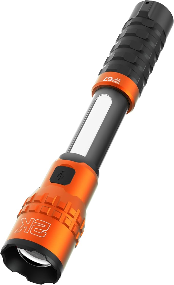 NEBO SLYDE King 2K Flashlight | 2000 Lumens, Rechargeable COB Work Light & LED Flashlight, Waterproof, Magnetic Base, Great for Camping & Hunting, Includes Charging Cable