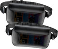 Waterproof Waist Bag, Passport Wallet Tote, IPX8 Waterproof Rating, Underwater-Use Phone Pouch, TUP Dry Bag, Ideal for Diving, Swimming, Kayaking (2-Pack Set in Black)