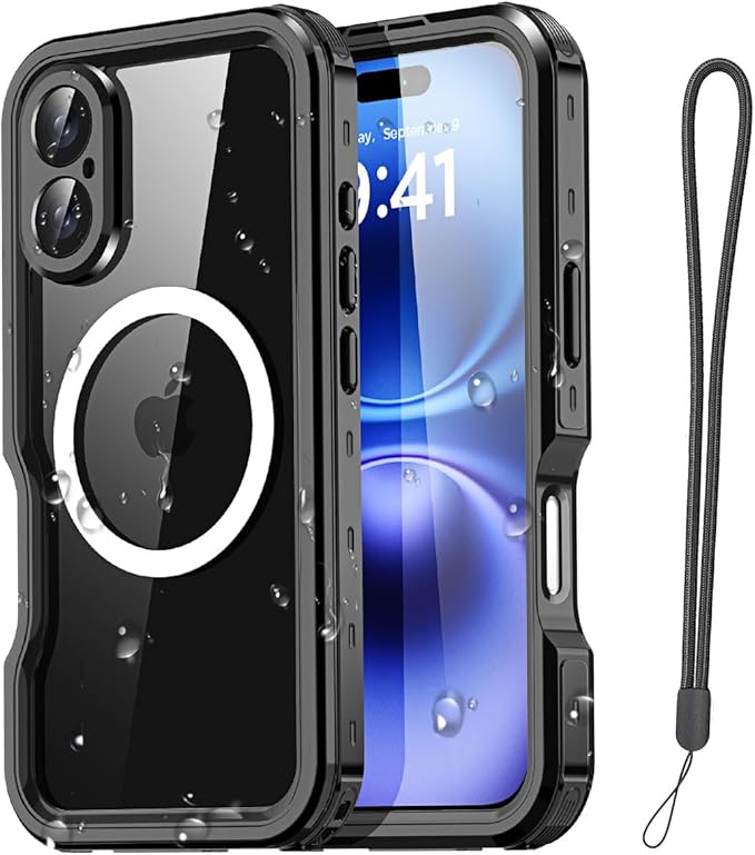 AICase Waterproof Case for iPhone 16 Plus(6.7") with MagSafe Snowproof,Dustproof and Shockproof,IP68 Certified Real 360 Full Body Protection Fully Sealed Underwater Cover for iPhone 16Plus