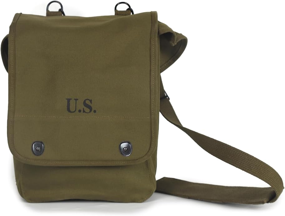 WWII WW2 US Map Case Canvas Olive Green