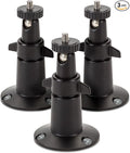 Wasserstein Adjustable Metal Wall Mount for Arlo Essential 1st/2nd/3rd Gen/Go 2/Arlo Pro/3/4/Pro 5S 2K/Pro (6th Gen)/Ultra/Ultra 2/Ultra (3rd Gen) & Ring Stick Up Cam (Battery/Plug-In) (3-Pack, Black)