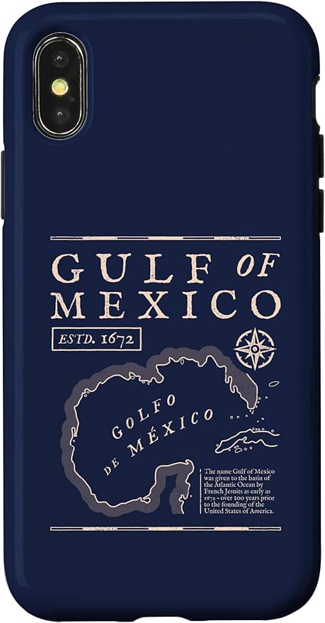 Gulf of Mexico 1672 Historic Map Case for iPhone X/XS