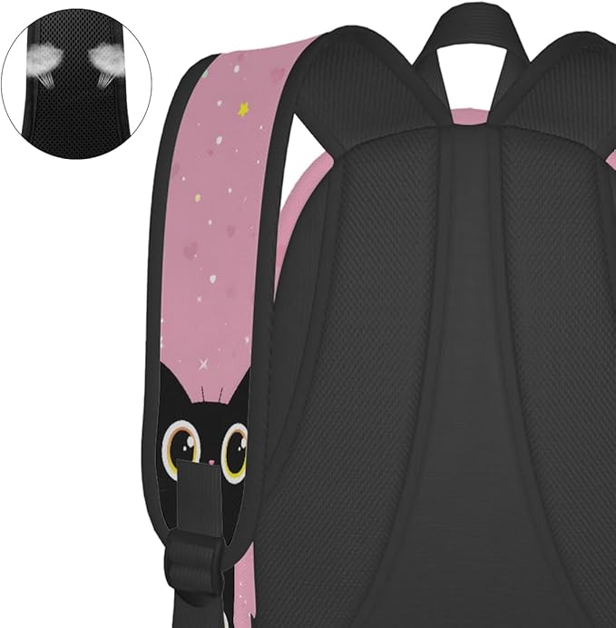 cfpolar 17 Inch Backpack Cute Cartoon Cats Laptop Bag Shoulder Bag School Bookbag Casual Daypack For Boys Girls,A-13