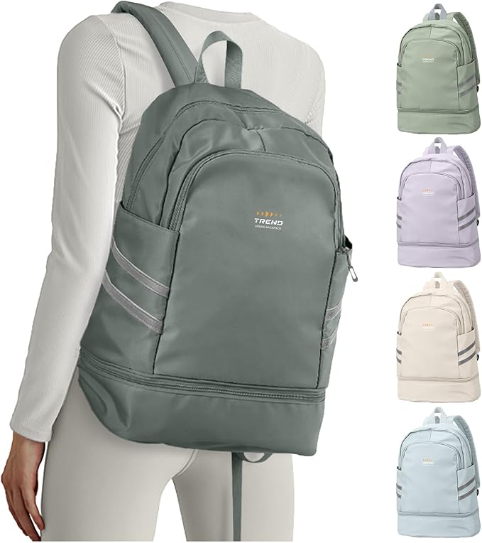 coofay Gym Backpack For Women Waterproof Backpack With Shoe Compartment Lightweight Travel Backpack Sports Backpacks Large Gym Bag