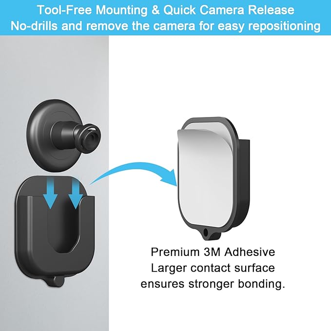 3PACK Adhesive Wall Mount Bracket for Blink Outdoor 4th Gen & 3rd Gen, Blink Indoor/Blink Mini/Mini 2 Camera, No Tools Need No Drill