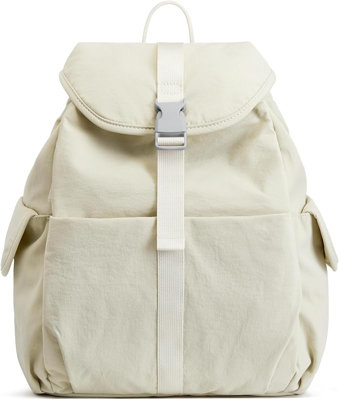 G4Free Small Backpack for Women, Nylon Casual Daypack for Work Travel Campus, Beige