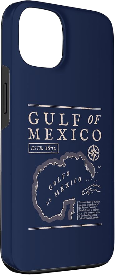 Gulf of Mexico 1672 Historic Map Case for iPhone 13
