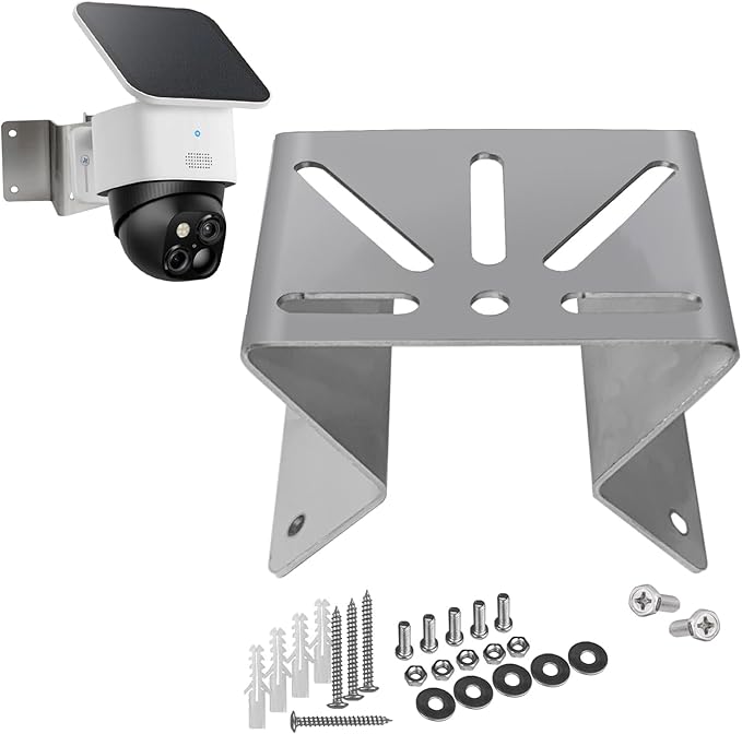 WiTi Stainless Steel Exterior Outside Wall Corner Mount for PTZ Camera,Solid Holder Bracket for a Wider View Angle 270°, Installing CCTV Surveillance Camera System Adapter Small Size