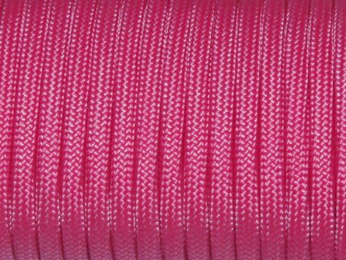 7 Strand Core 550lb Paracord Parachute Cord Lanyard Mil Spec Type III-100ft (Hot Pink(43#))