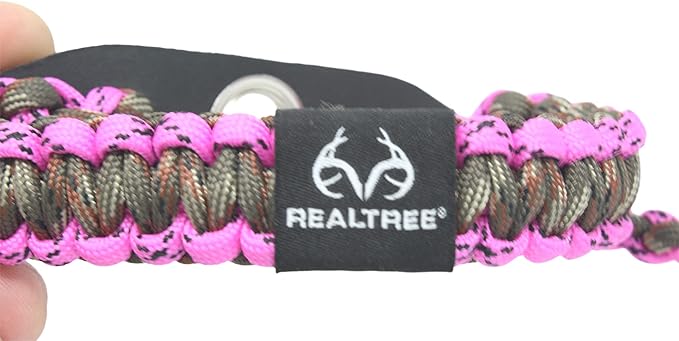 Realtree® Paracord Archery Bow Wrist Sling - 100% Full Grain Leather 550 Paracord