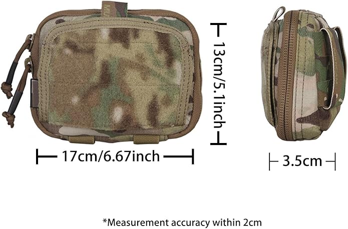 ADMIN Muti-Purpose Tactical Map Bag - MOLLE Compatible with Quick-Access Outer Compartment EDC Organizer