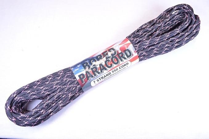 BORED? PARACORD! 550 lb Paracord – Ideal for Crafting, DIY Projects, Camping, Military & Active Outdoors – 300+ Colors – Tactical Parachute Cord Type III – Strong - Ta Ta 4 Now 50 Feet