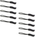 Upgraded Zipper Pulls, 10PCS Black - Premium Replacement for Luggage, Backpacks, Jackets, Purses, Handbags