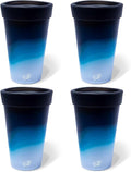 Silipint 16oz Moon Beam Silicone Tumbler – Unbreakable, Reusable, BPA-Free Cup for Hot & Cold Drinks, Dishwasher & Microwave Safe Drinkware for Home, Travel, Pack of 4