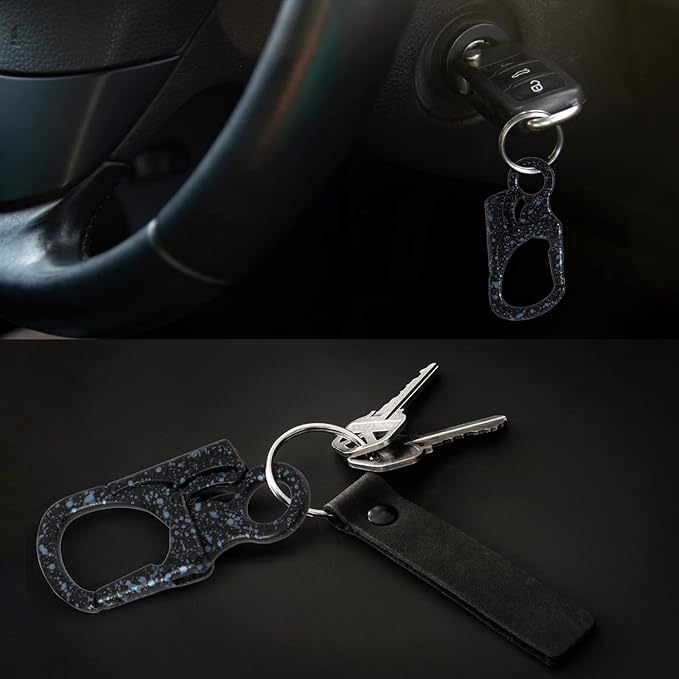 Ahiller Carabiner Clip, Double Anti-Misopening Locking Design, 3" Zinc Alloy Heavy Keychain for Outdoor Camping Hiking, Key Ring Clip