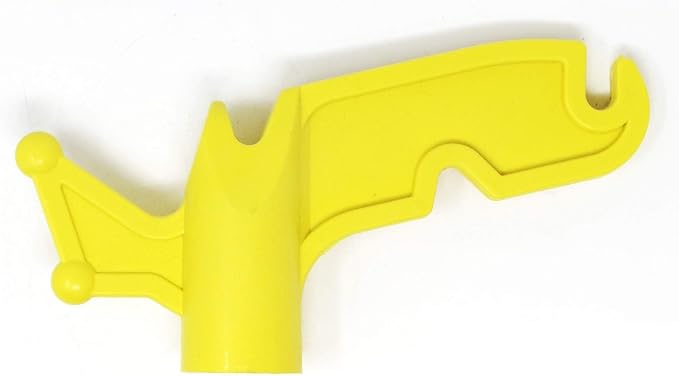 JSP Manufacturing Multi-Purpose Plastic Utility Hook Screw On Pole Attachment (Pole NOT Included) - Hang Christmas Lights, Bird feeders, Sting Lights, Ropes, Boat Lines (1, Yellow)