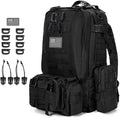 Large Military Tactical Backpack for Men, 40-50L Backpacks for Women, Bug out Bag Army 3 Days Assault Pack Bags Rucksack with Molle System Black
