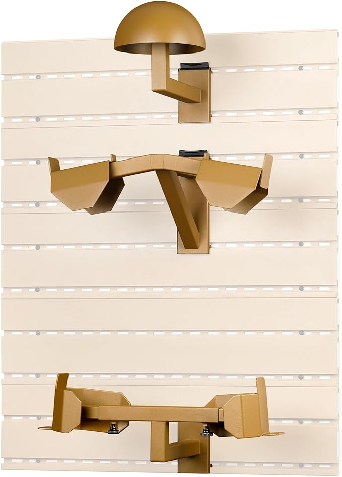 Savior Equipment Wall Rack System H.A.B Attachment Tactical Gear Wall Mount Organizer, Military Helmet Vest Belt Display Rack Plate Carrier Hanger, Heavy-Duty Steel Construction Hold Up to 80 lbs