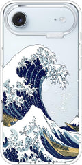 MOSNOVO for iPhone Air Case | Military Grade 6.6ft Drop Tested | Camera Control | Clear with Great Wave Design