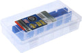 Flambeau Outdoors 2003 Tuff Tainer, Fishing Tray, Includes [15] Zerust Dividers, 18 Compartments, Blue, Transparent white - 7" x 4.12" x 1.5"